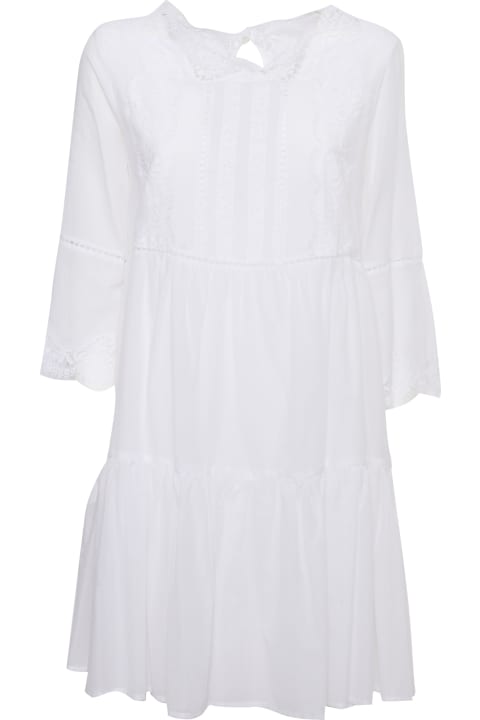 Ermanno Ermanno Scervino Sweaters for Women Ermanno Ermanno Scervino White Cotton Dress