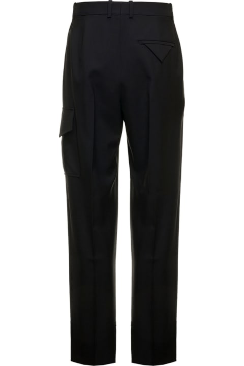 Bottega Veneta Men's Black Stretch Wool Trousers