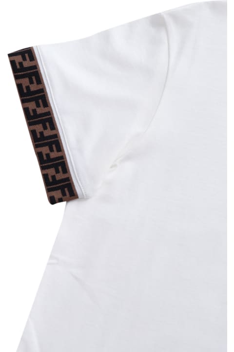 Fendi T-Shirts & Polo Shirts for Girls Fendi Ff Edges T-shirt