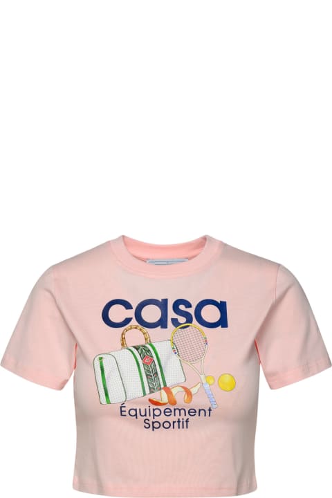 Fashion for Women Casablanca 'equipement Sportif' Pink Organic Cotton T-shirt