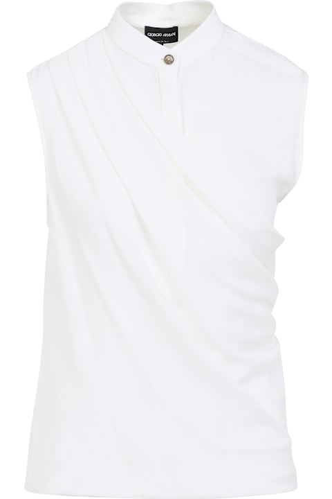 Giorgio Armani ملابس علوية لـ السيدات Giorgio Armani Silk Shirt