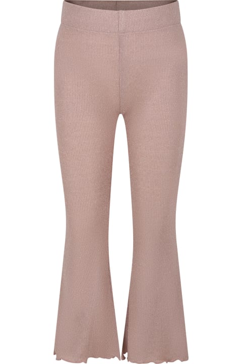 ガールズ Caffe' d'Orzoのボトムス Caffe' d'Orzo Pink Trousers For Girl With Lurex
