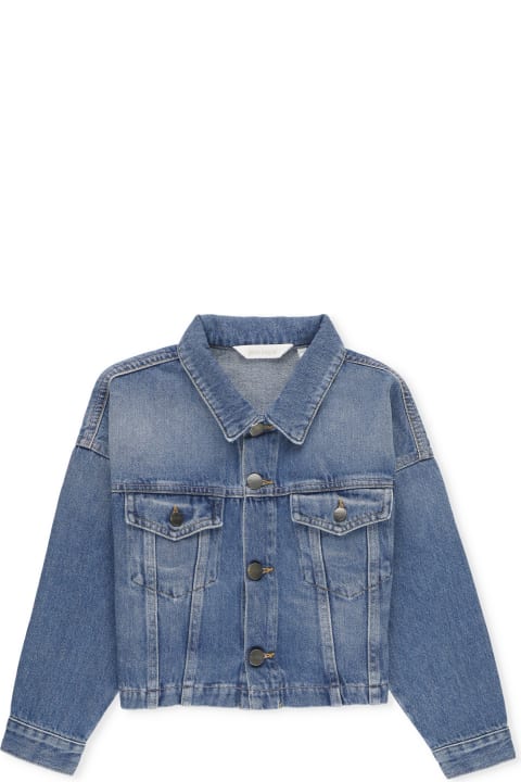 Topwear for Girls Palm Angels Cottone Jeans Jacket