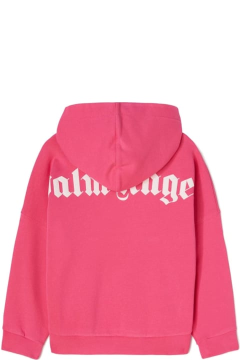 Sweaters & Sweatshirts for Girls Palm Angels Fuchsia Hoodie With Logo