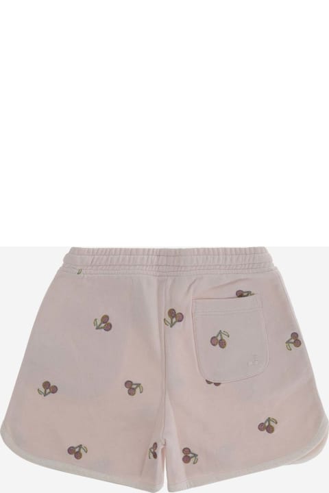Bonpoint Bottoms for Girls Bonpoint Cotton Shorts With Cherries Pattern
