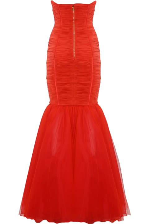 Elisabetta Franchi for Women Elisabetta Franchi Red Carpet Dress In Jersey And Tulle