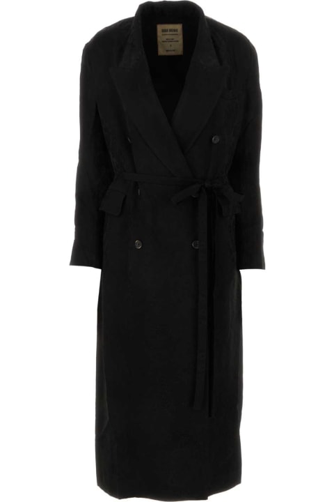 Uma Wang Coats & Jackets for Women Uma Wang Black Satin Callie Coat