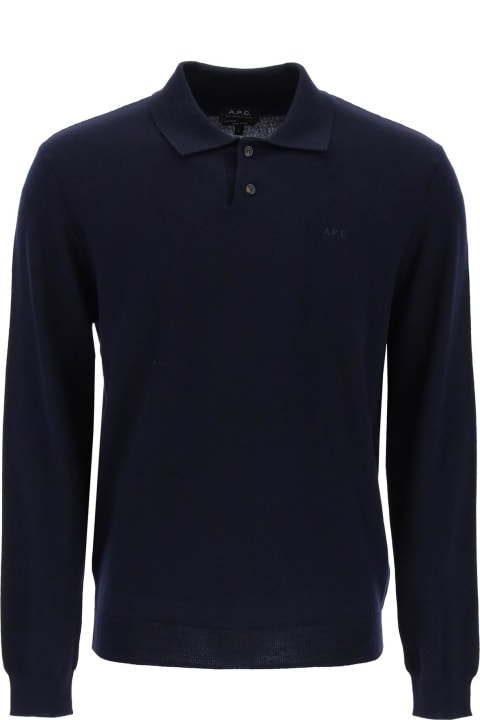 A.P.C. Sweaters for Men A.P.C. Wool Pullover Polo Sweater