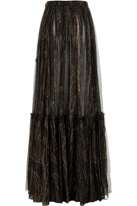 Homeware Saint Laurent Printed Silk Blend Skirt