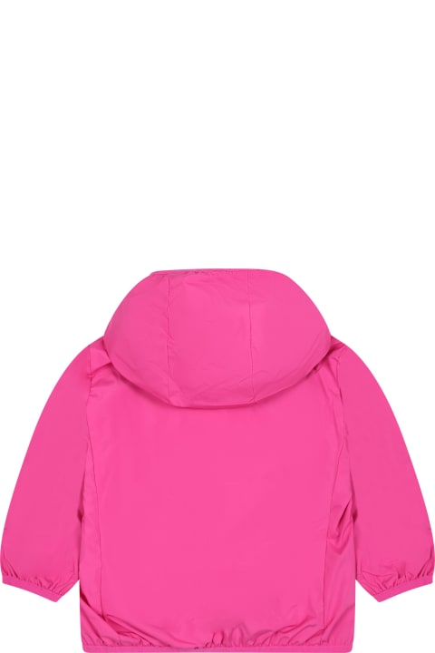 Topwear for Baby Girls Save the Duck Fuchsia Coco Windbreaker For Baby Girl With Logo
