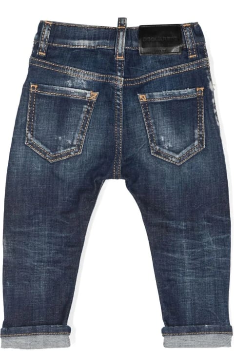 Bottoms for Baby Girls Dsquared2 Jeans With Contrast Stitching