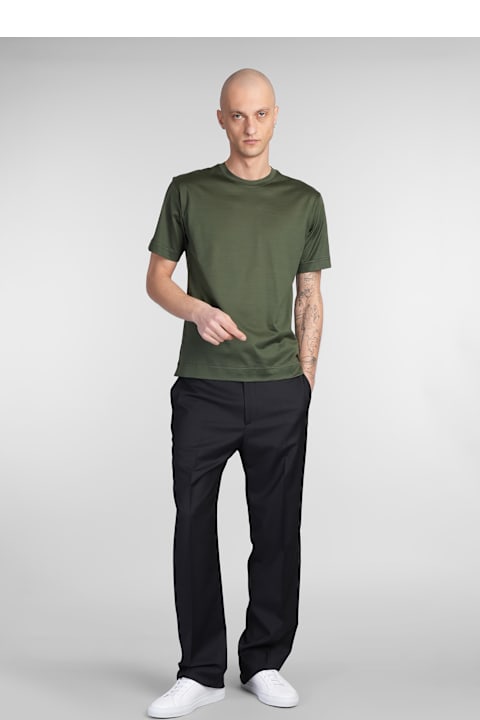Tagliatore 0205 لـ Men Tagliatore 0205 T-shirt In Green Cotton
