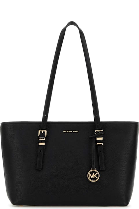 Michael Kors for Men Michael Kors Black Leather Quinn Shopping Bag