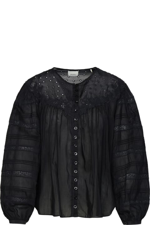 Isabel Marant Clothing for Women Isabel Marant Black Cotton Blend Blouse