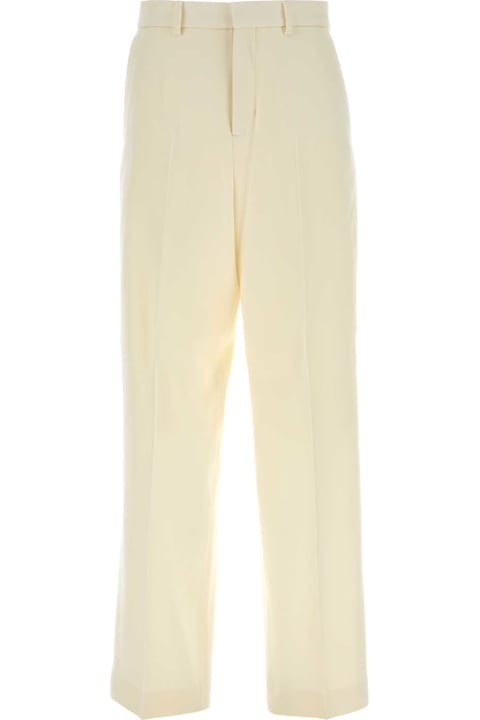 Ami Alexandre Mattiussi for Kids Ami Alexandre Mattiussi Ivory Wool Wide-leg Pant