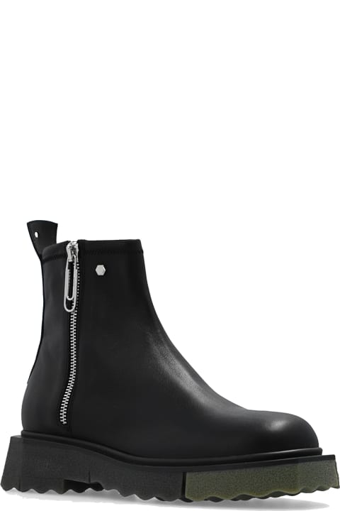 Off-White Boots for Men Off-White Ankle Leather Boots