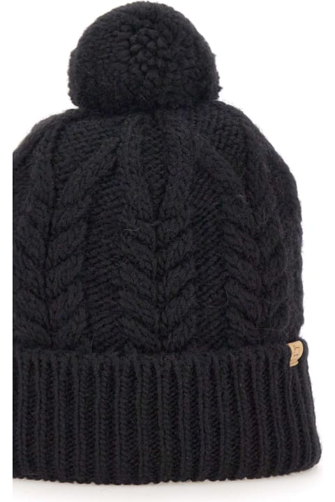 Woolrich Hats for Women Woolrich 'cable Pom Pom Beanie ' Wool And Alpaca Cap