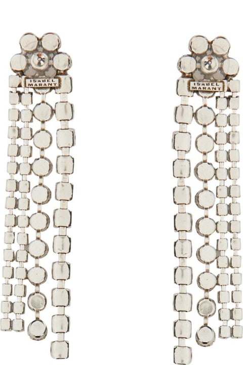 Jewelry Sale for Women Isabel Marant Crystal-embellished Straps Dropped Earrings