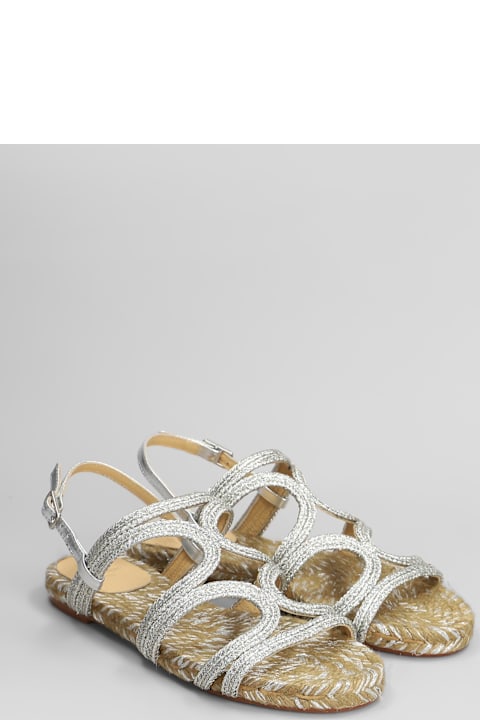 Castañer Flat Shoes for Women Castañer Pitra-266 Flats In Silver Fabric