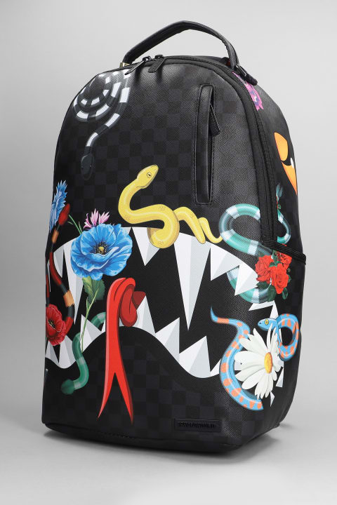 Bags for Men Sprayground Backpack In Black Pvc