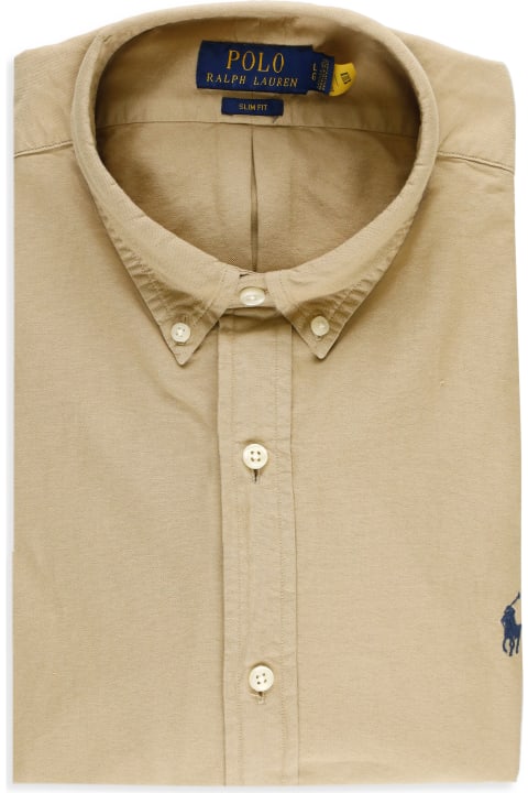 Ralph Lauren Shirts for Men Ralph Lauren Beige Oxford Shirt