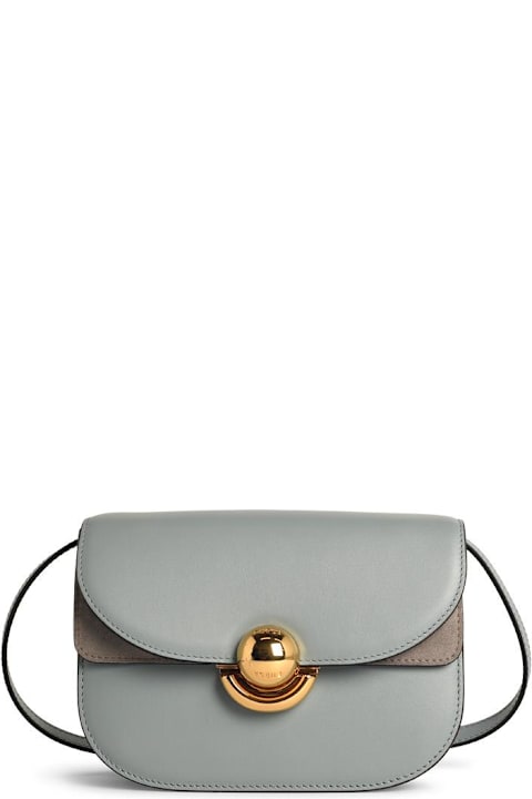 Furla for Men Furla Light Blue Leather Mini 'sfera' Crossbody Bag