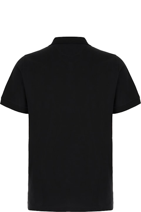 Topwear for Men Fendi Black Piquet Polo Shirt