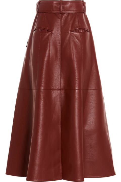 Eco Leather Midi Skirt