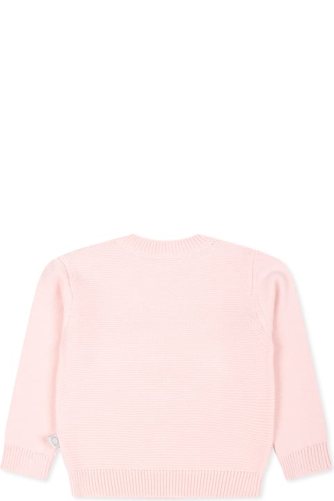 Stella McCartney Kids Clothing for Baby Boys Stella McCartney Kids Pink Sweater For Baby Girl With Rainbow