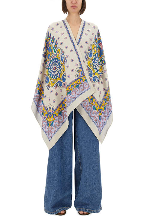 Etro لـ Women Etro Cape With Daisies