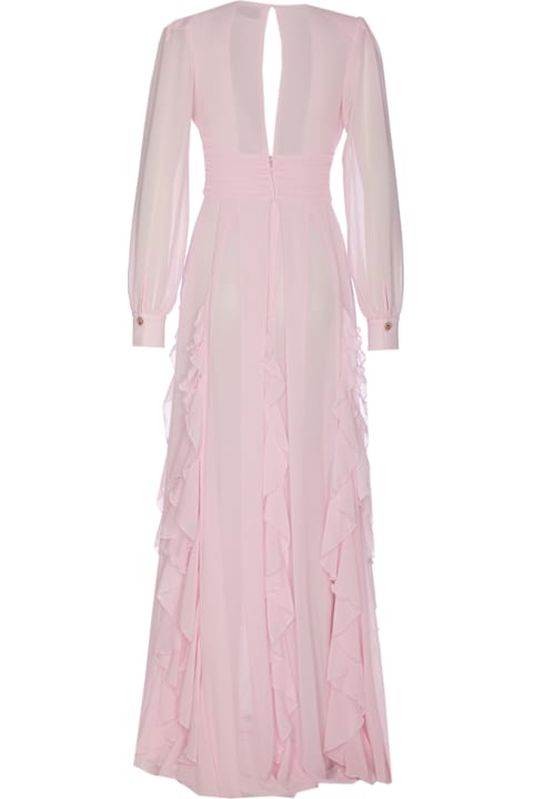 Elisabetta Franchi for Women Elisabetta Franchi Red Carpet Dress In Georgette With Ruches