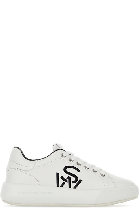 Stuart Weitzman Shoes for Women Stuart Weitzman White Leather Sneakers