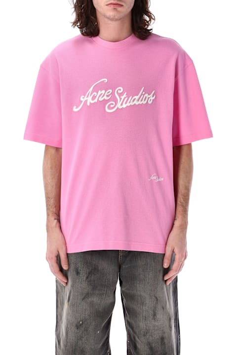 Acne Studios ملابس علوية لـ القسم الرجالي Acne Studios Embroidered Logo T-shirt
