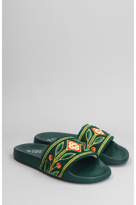 Casablanca Sandals for Women Casablanca Flats In Green Polyester