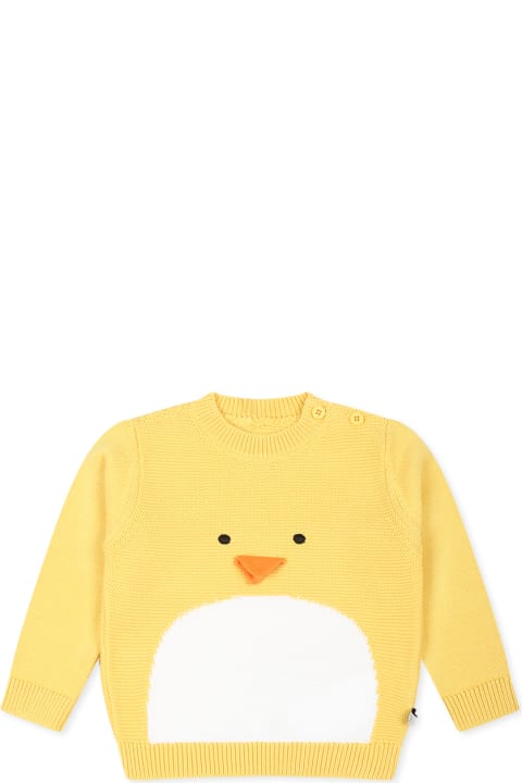 Stella McCartney Kids Topwear for Baby Girls Stella McCartney Kids Yellow Sweater For Baby Boy With Chick