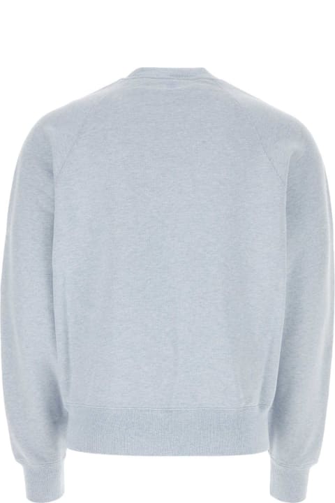 Ami Alexandre Mattiussi for Women Ami Alexandre Mattiussi Melange Light-blue Cotton Sweatshirt
