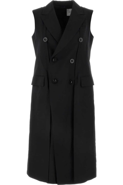 Sacai معاطف وجواكت لـ السيدات Sacai Black Polyester Blend Vest