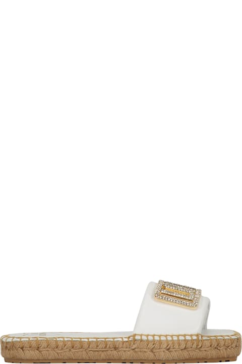 Fashion for Kids Love Moschino Leather Espadrille Slides