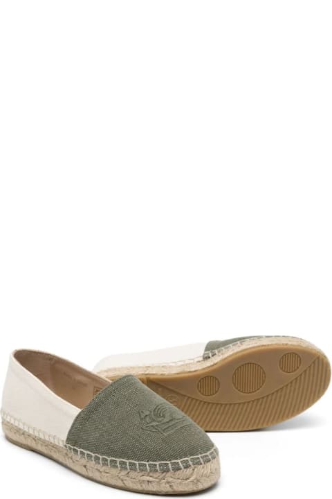 Fashion for Boys Etro Green And Beige Espadrilles With Logo