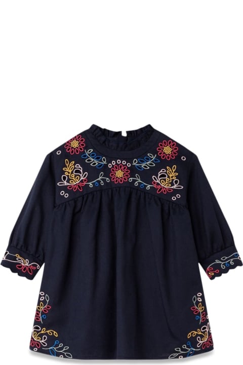 ガールズ ワンピース＆ドレス Chloé Flower Embroidery Dress