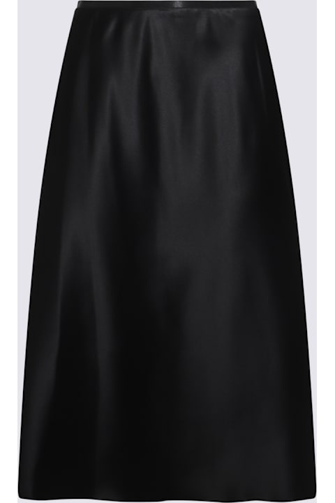 Max Mara for Women Max Mara Black Silk Carnet Skirt