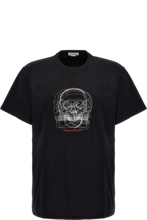 メンズ Alexander McQueenのトップス Alexander McQueen Skull Logo T-shirt