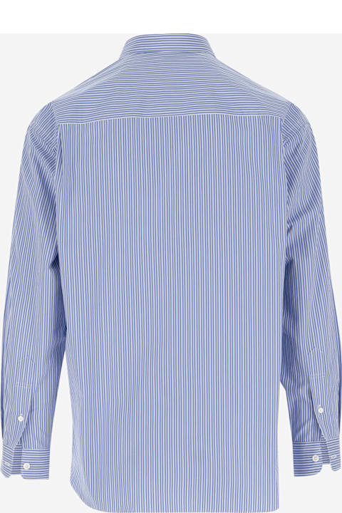 Shirts for Men Comme des Garçons Striped Cotton Shirt With Graphic Print