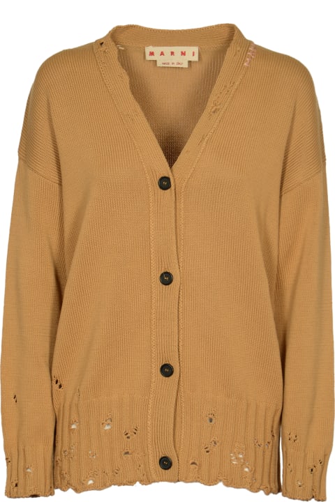 Fashion for Women Marni Disheveled Cotton Cardigan