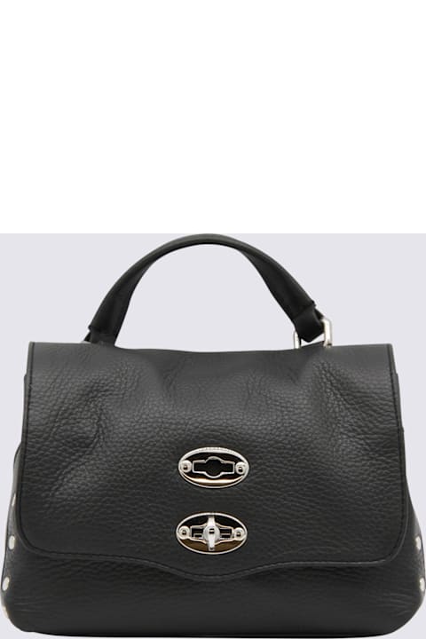 Homeware Zanellato Black Leather Postina Tote Bag