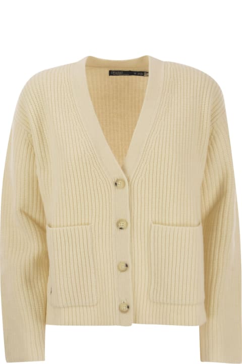 Polo Ralph Lauren Women Polo Ralph Lauren Ribbed Wool And Cashmere Cardigan