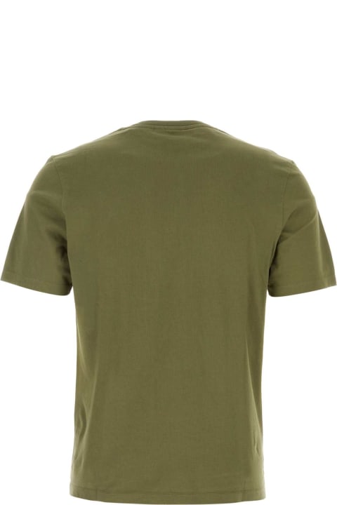 メンズ新着アイテム Maison Kitsuné Army Green Cotton T-shirt