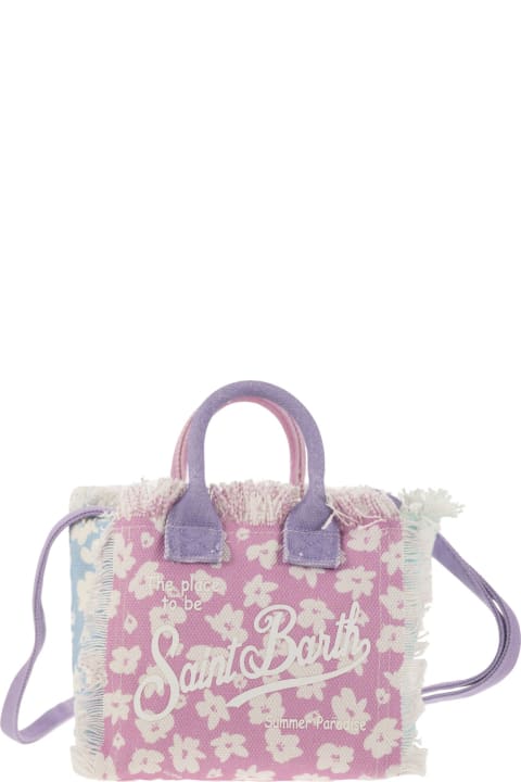 Totes for Women MC2 Saint Barth Mini Vanity Bag In Floral Cotton Canvas