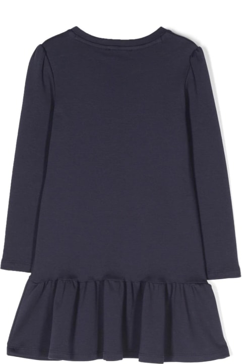 Fashion for Women Little Marc Jacobs Marc Jacobs Abito Blu Navy In Jersey Di Cotone Bambina