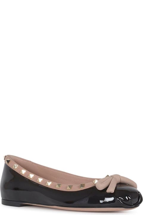 Valentino Garavani for Women Valentino Garavani Garavani Studded Bow Detailed Flat Shoes